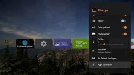 I select «Manage apps»…