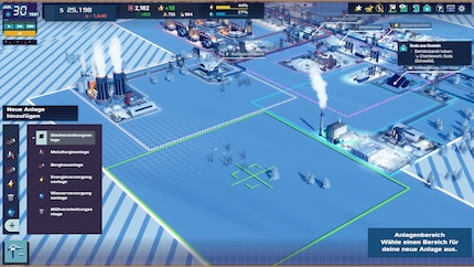 Per la costruzione di uno stabilimento, definisco innanzitutto la sua area. Le cornici colorate indicano i confini di altri layout.