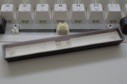 Asus ha persino messo del materiale fonoassorbente sotto e dentro la barra spaziatrice.