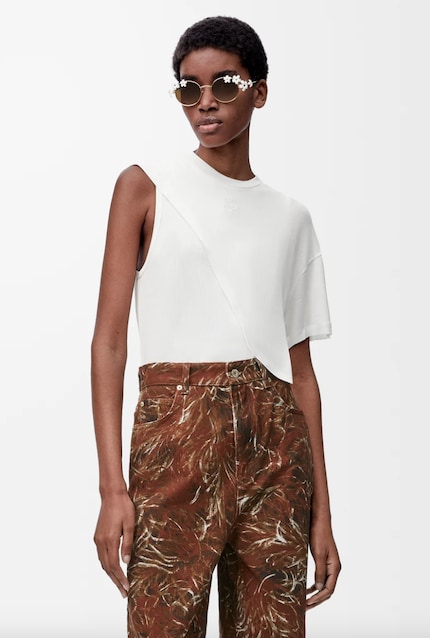 The draped top from Loewe × Orange Fibre.