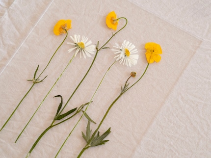 It’s easy for your flowers to get nudged out of place as you’re arranging them.
