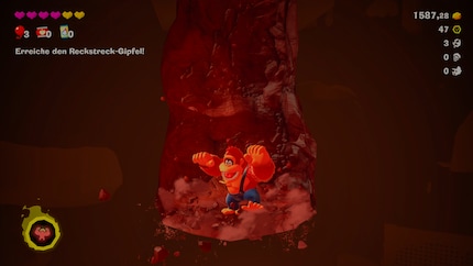 Qui cerco di scoprire fino a quale profondità può scavare Donkey Kong. Risultato: in basso, molto, molto in basso.