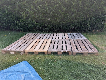 È uno dei punti più livellati del giardino.