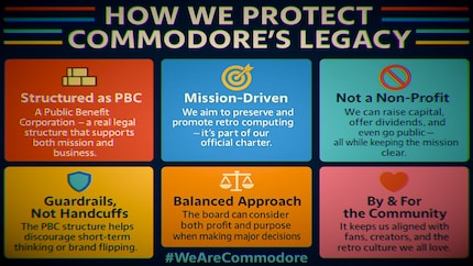 Commodore continuerà a vivere secondo queste regole.