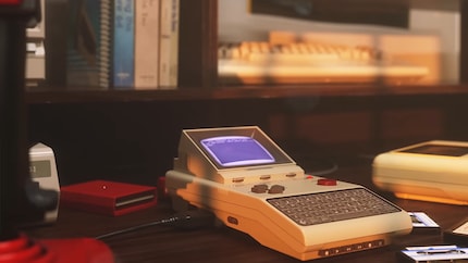 Fan rendering di una console di ispirazione retrò.