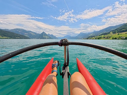 The view over the handlebars: just pedal away and enjoy.