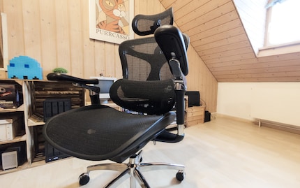 The curved armrest pads are comfortable and slightly inclined upwards towards the front. They can be tilted up to 35 degrees.