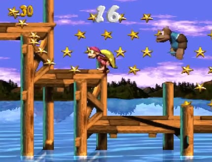 In «Donkey Kong Country 3» there is no more DK and Diddy to be seen. Instead, Dixie and Kiddy Kong are the new main characters.