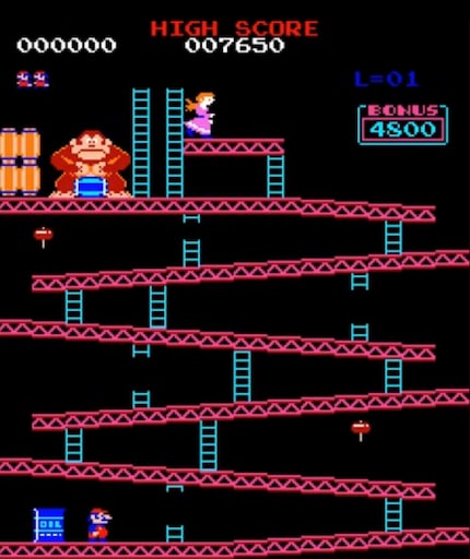 The first level of the arcade game
