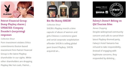 An anti-porn campaign, directed here against Playboy magazine