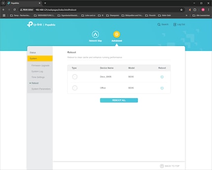 Non c'è molto da fare con la GUI web di TP-Link. Non funziona nulla senza l'app per smartphone e un account TP-Link ID.