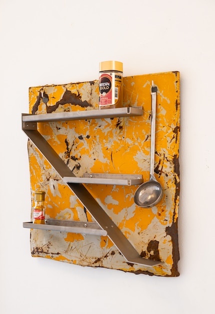 The spice racks have a ready-made character.