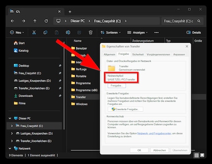 Con Windows puoi anche condividere cartelle con altri dispositivi nella stessa rete.