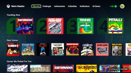 L'offerta di classici retrò nel negozio Xbox.