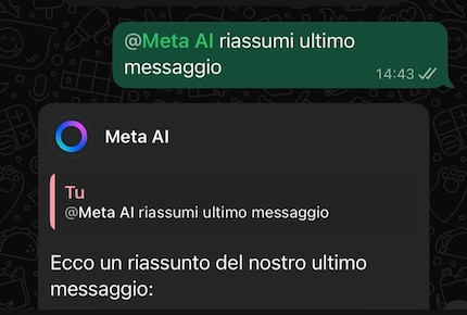 Meta AI è in grado di fornire sintesi, consigli e molto altro ancora. Per farlo, salva le tue richieste.
