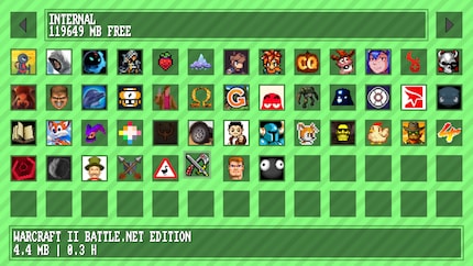 Grande: un bios come quello della PS1 ti aspetta quando avvii Kazeta senza una scheda SD.