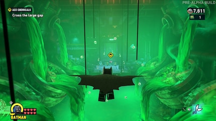 I fly over slimy green landscapes with Batman.