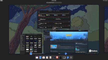 Fedora with Gnome in dark mode
