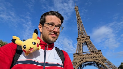 Vor dem Event mache ich ein paar Schnappschüsse mit meinem Mini-Pikachu.