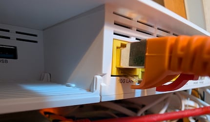 Qui il router eroga il flusso di dati da 10 Gbit/s.