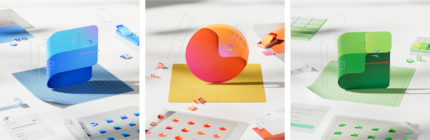 Design in movimento: I principi Fluent di Microsoft si basano su curve, colori e funzioni astratte.