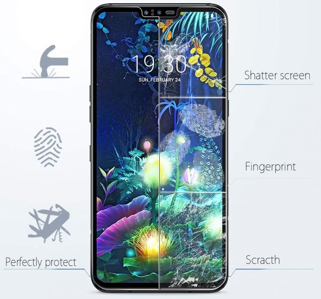 2x Pellicola Protettiva Per LG V50 ThinQ Protezione Vetro Flessibile 9H Dipos - Foto 6