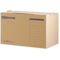 Elba Archive container tric system, natural brown made of sturdy corrugated cardboard, with closure flap