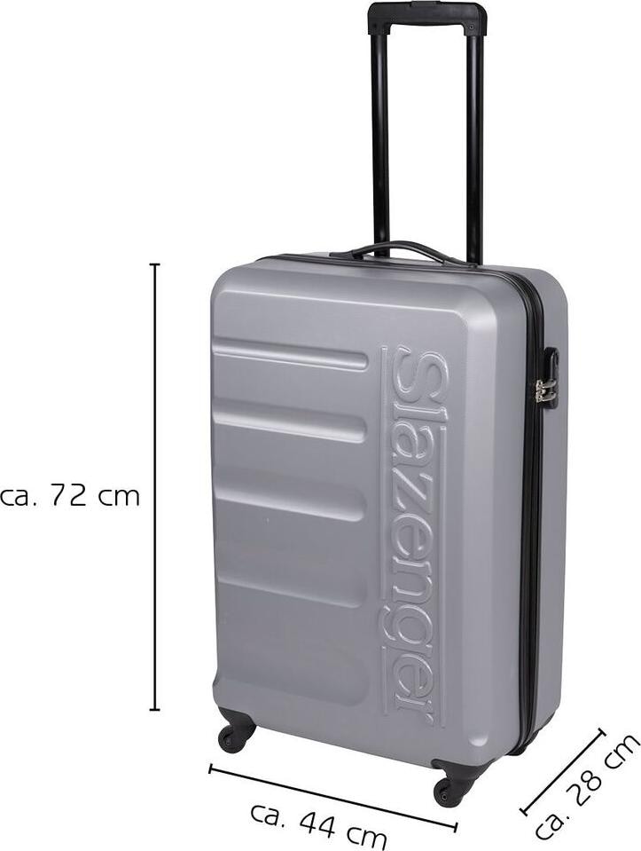 Slazenger Trolley Set 18 22 26 ABS 3pcs Hand luggage up to 50 litres M 50 90l L 90 115l Galaxus