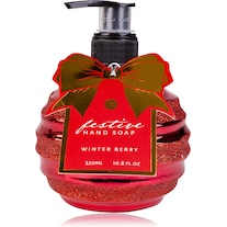 Accentra Handseife FESTIVE in Pumpspender mit Glitter, 320ml, Duft: Winter Berry, Farbe: rot, VE 6/24