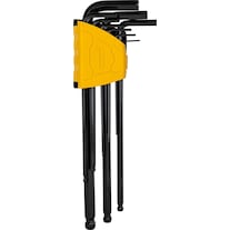 Deli Tools Extra-Long Ball End Hex Key Set EDL232309H, 1.5-10mm, 9pcs