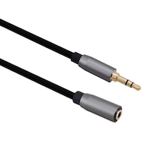 Helos Extension cable, jack 3.5mm male/female 3 pin, PREMIUM, 2.0m, black Jack 3.5mm male/jack (2 m, Extension)