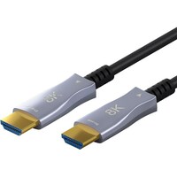 Goobay Serie 2.1 Cavo HDMI™ ottico ibrido Ulra ad alta velocità con Ethernet (AOC), 20 m, nero - Highges (20 m, HDMI)