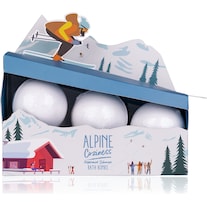Accentra ALPINE COZINESS bath stain in gift box with movable skier, 3 x 60g, fragrance: peppermint schna