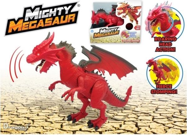 Adventure Force Mighty Megasaur 30 CM Battery Operated Walking Dragon Galaxus