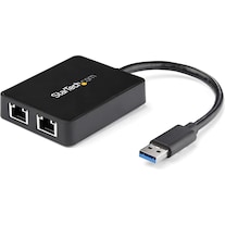 StarTech USB 3.0 DUAL PORT GIGABIT NIC GIGABIT NIC (USB 3.0, RJ45 Gigabit Ethernet (2x))