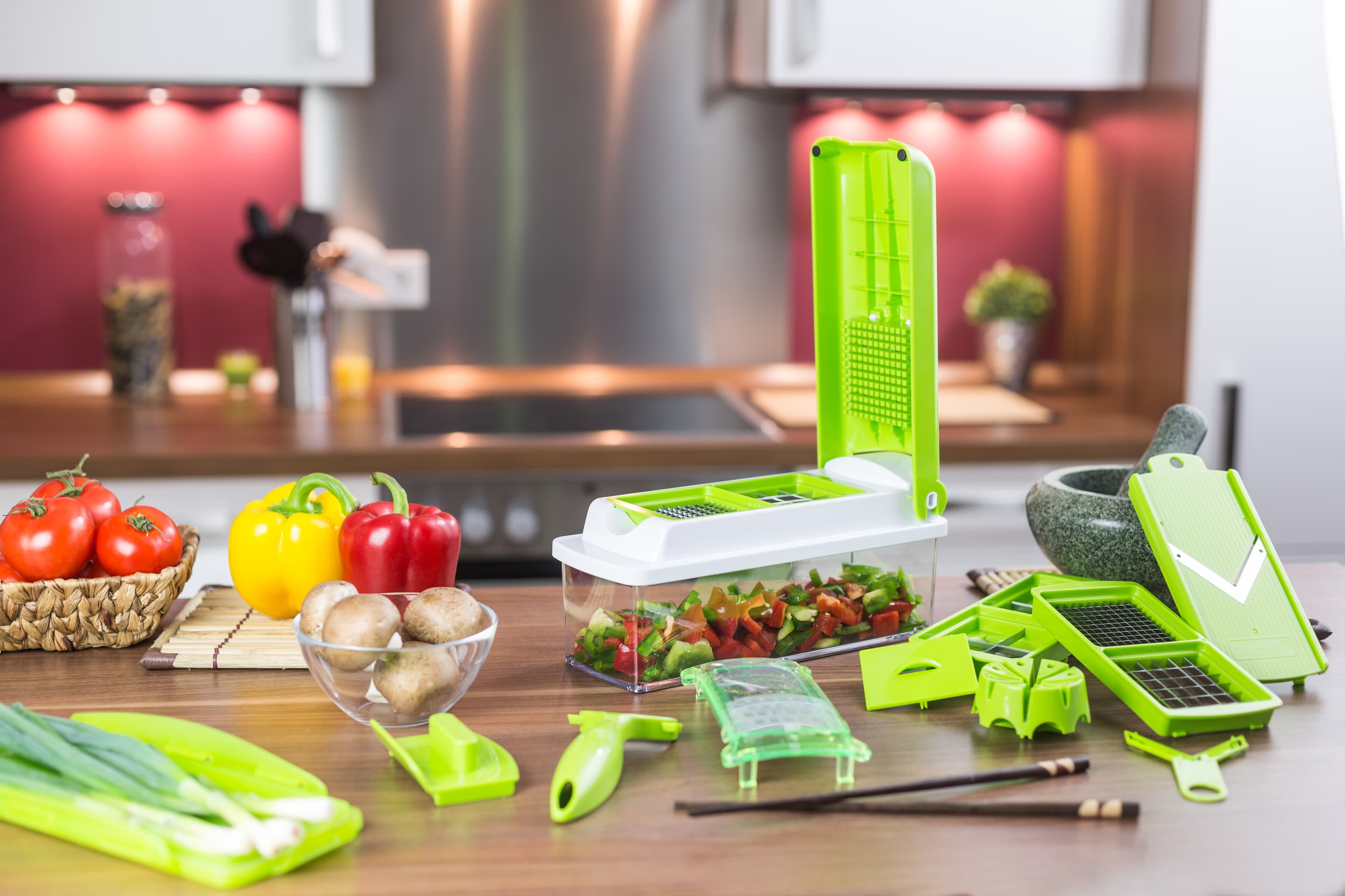 Genius Nicer Dicer Smart - Tagliaverdure Manuale Con 14 Accessori