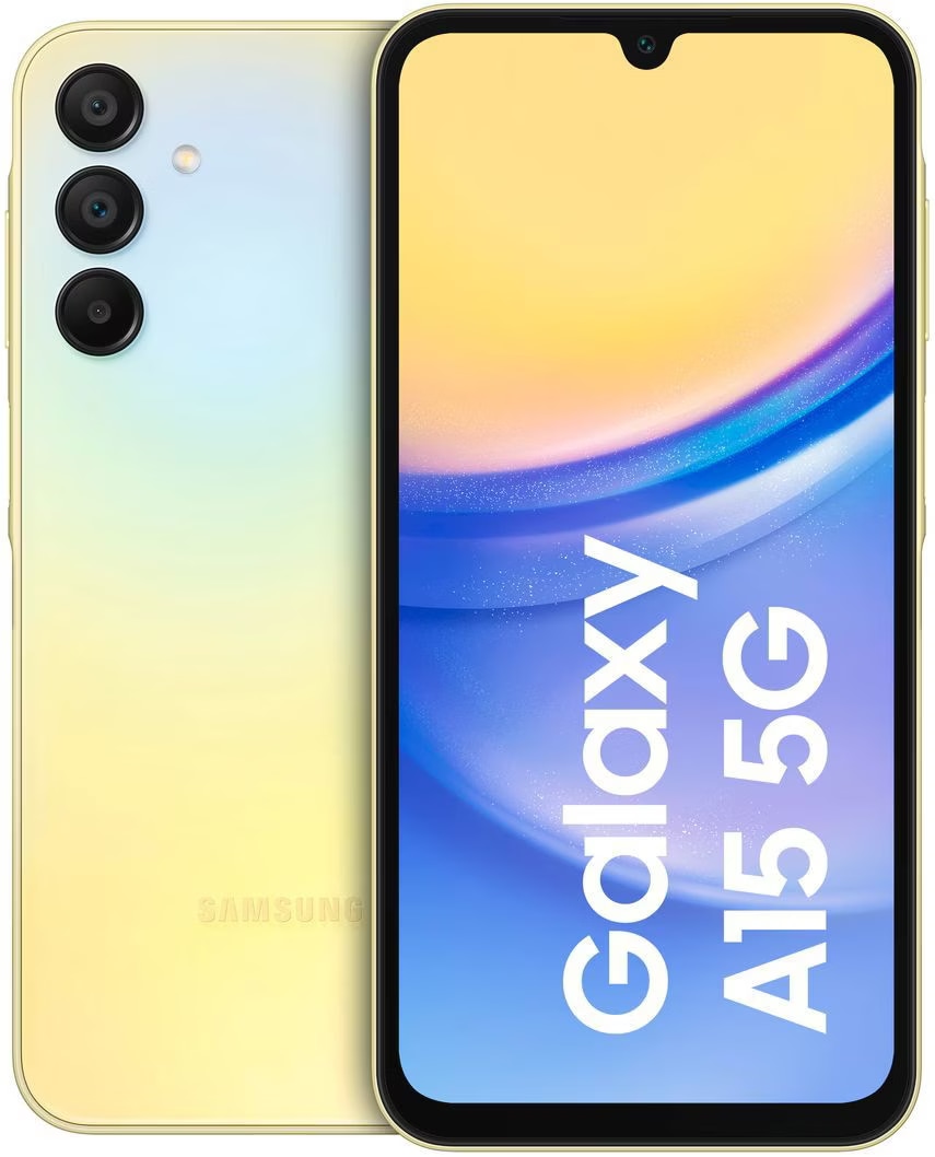 Samsung Galaxy A15 5G (128 GB, Giallo, 6.50", Doppia SIM ibrida + eSIM