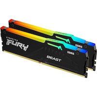 Kingston Fury DDR5 32 GB (2 x 16 GB) 6000 MHz CL36 Beast Black RGB Expo AMD (2 x 16GB, 6000 MHz, DDR5 RAM, DIMM)