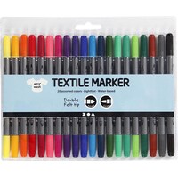 Creativ Company Textile Marker Set Multicoloured (Multicoloured, 20, 2.30 mm)