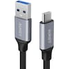 Aukey USB A - USB Tipo-C Nylon (1 m, USB 3.0)