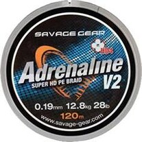 Savage Gear SG HD4 Adrenaline V2 120m 0,33mm 60lbs 27kg Grigio