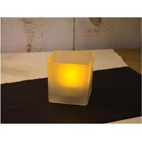 Splendeo Real candlelight LED - LED candle - Cube shape - 7.5 cm - Batteries not included (1 x)