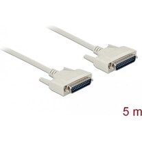Delock Serial cable D-Sub 25 male to male 5 m (5 m, VGA)