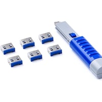 Smart Keeper SmartKeeper Basic "Porta USB-A" Blocker 6 pz.+chiave blu scuro