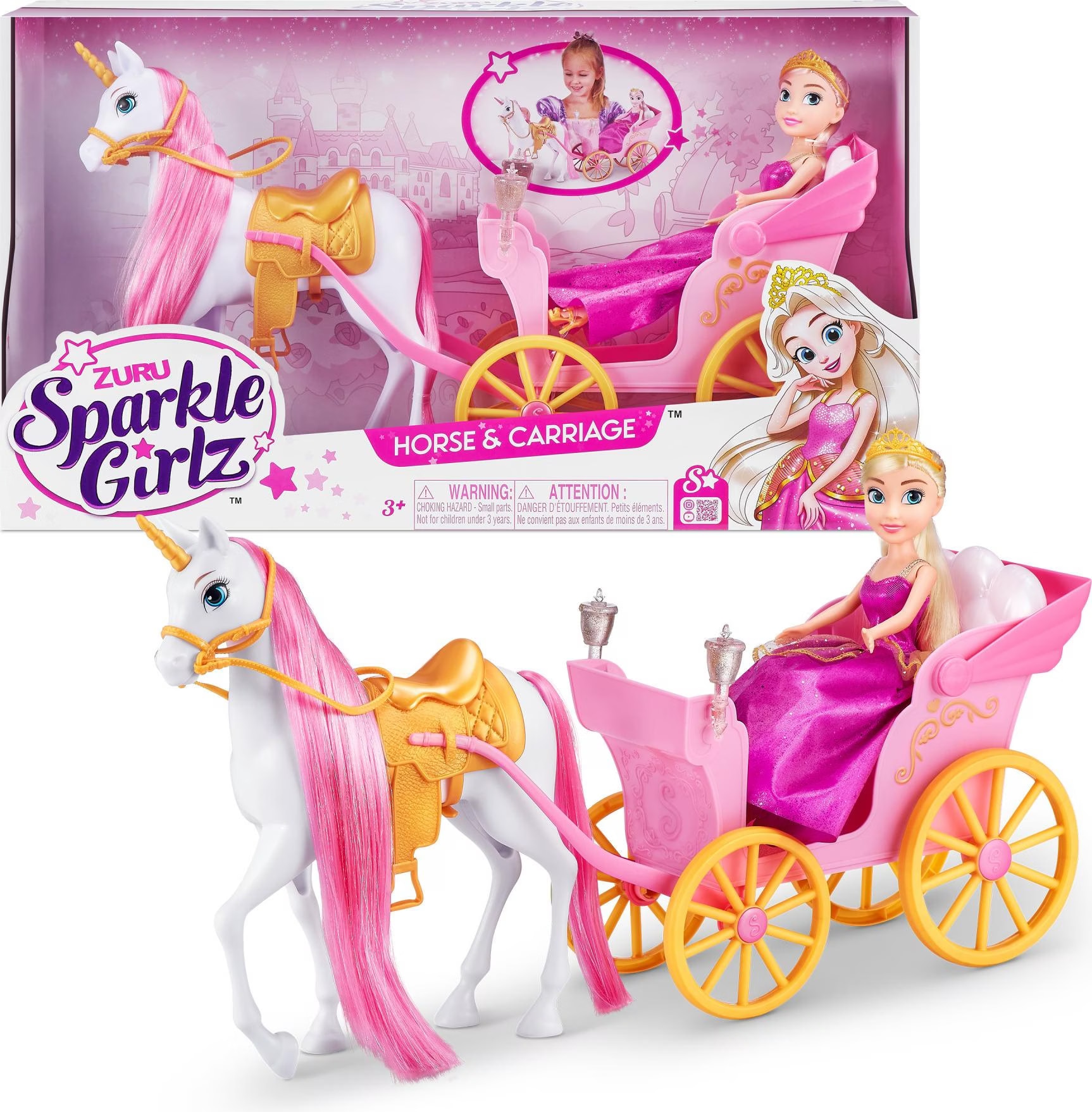 Chariot Carrozza Barbie Walking Barbie Horse And Cart Mattel