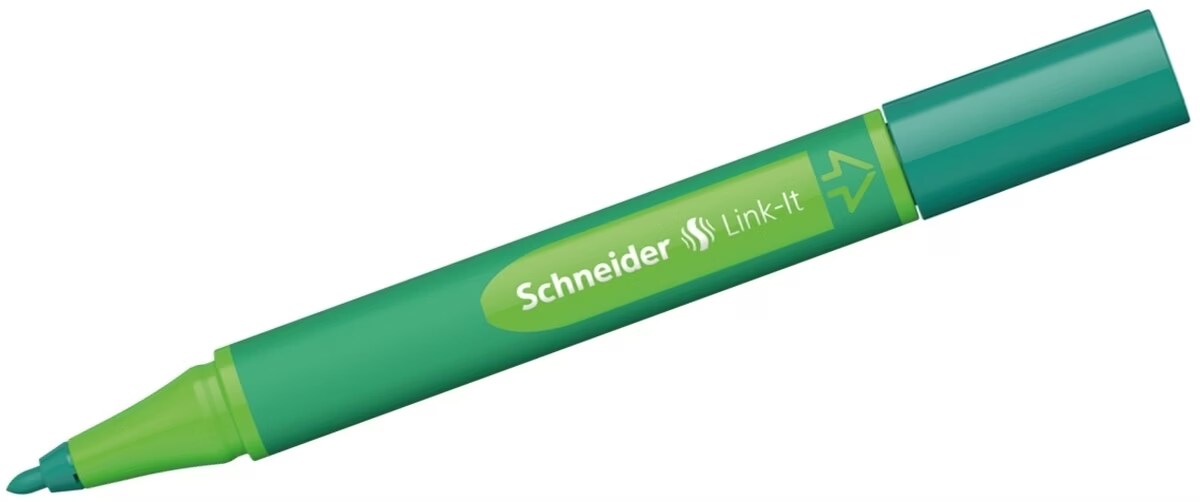 Schneider Novus Linkit 1 - Pennarelli Fineliner A Punta Fine 1 Mm, Confezione Da 8, Colori Assortiti, Fusto Triangolare In Bio-plastica