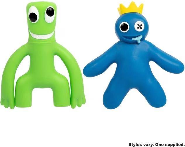 Heroes of Goo Jit Zu Rainbow Friends, azul | La experiencia multijugador, de historias de terror amigable con los niños, figura de juguete súper elástica con relleno de Goo, extensible hasta 3