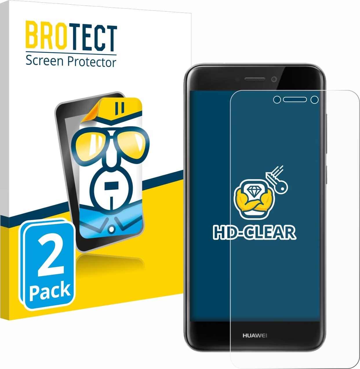 Anti-Riflesso Vetro Pellicola Protezione per Huawei P8 Lite