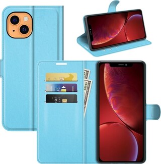Custodia A Portafoglio Con Supporto Per IPhone 13 - Pelle Sintetica Viola, 3 Slot Carte E RFID