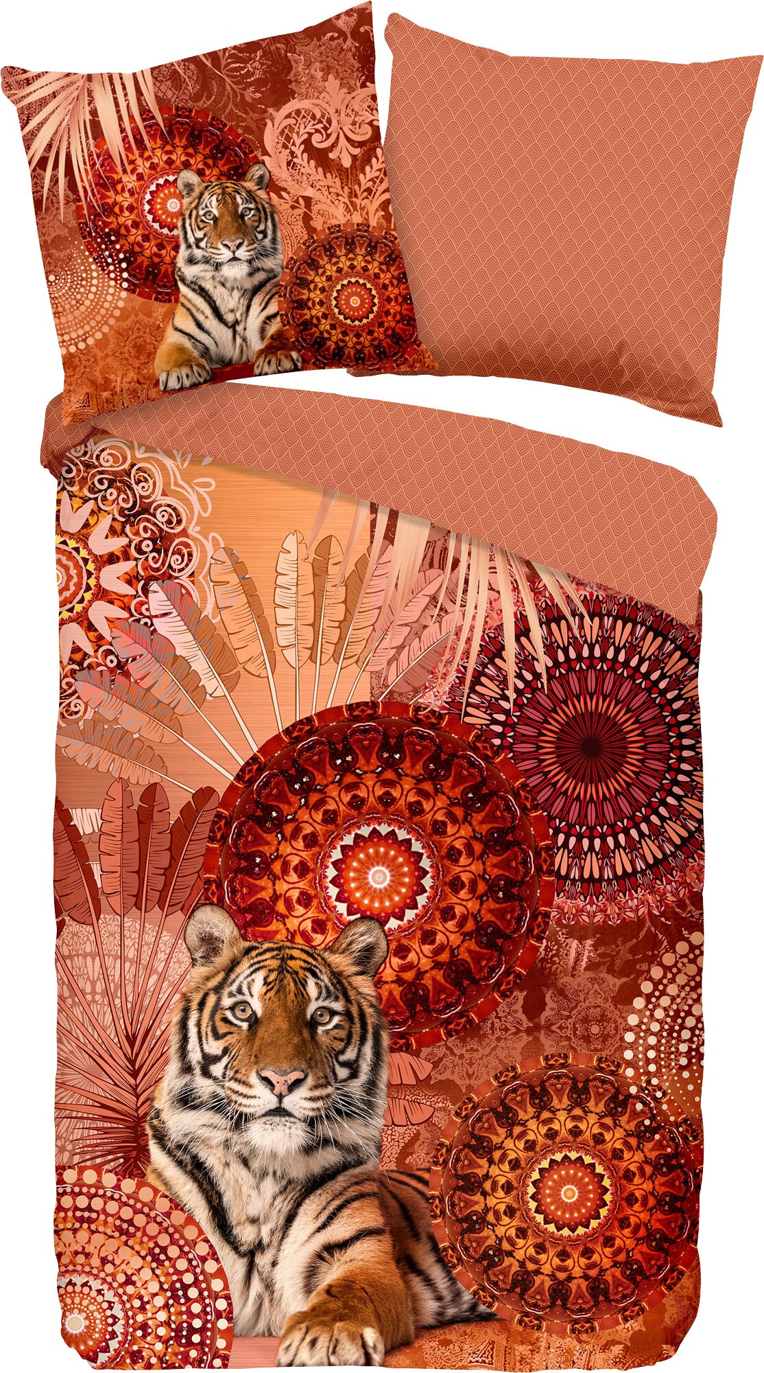 ABAKUHAUS Lenzuolo Con Angoli In Microfibra – Motivo Batik Hippie Rosso-Marrone, 90x200 Cm, Elastico Tutt'intorno, Adatto A Materassi Fino A 40 Cm - 5